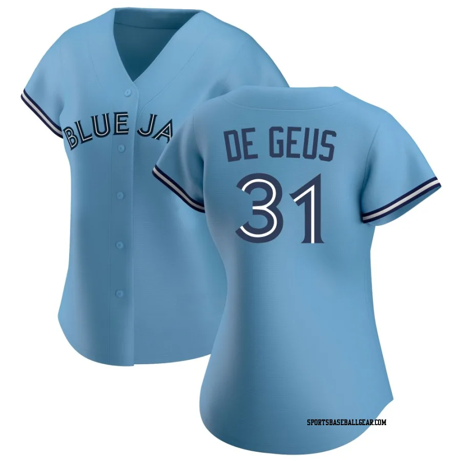 Brett de Geus Women's Toronto Blue Jays Blue Authentic Jersey