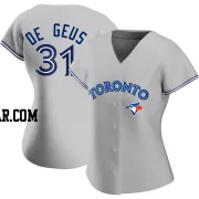 Brett de Geus Women's Toronto Blue Jays Gray Authentic Road Jersey