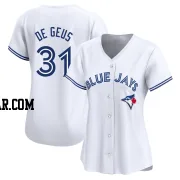 Brett de Geus Women's Toronto Blue Jays White Limited Home Jersey