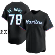 Brett de Geus Youth Miami Marlins Black Limited Alternate Jersey