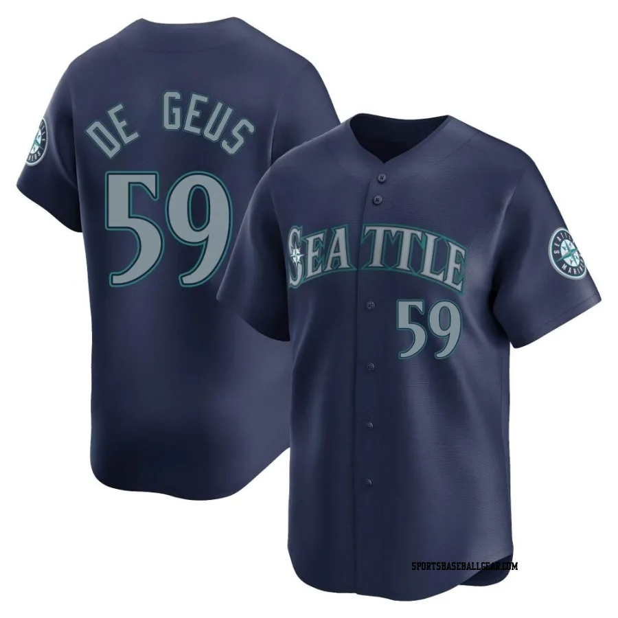 Brett de Geus Youth Seattle Mariners Navy Limited Road Jersey