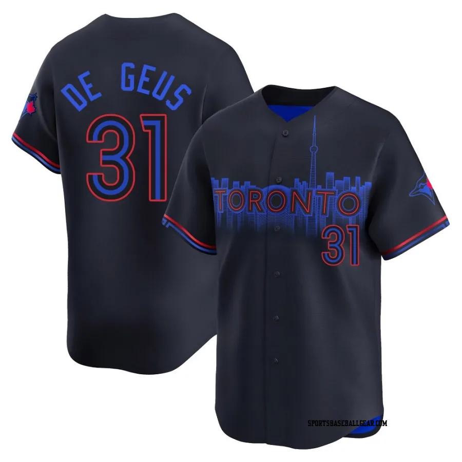 Brett de Geus Youth Toronto Blue Jays Black Limited 2024 City Connect Jersey