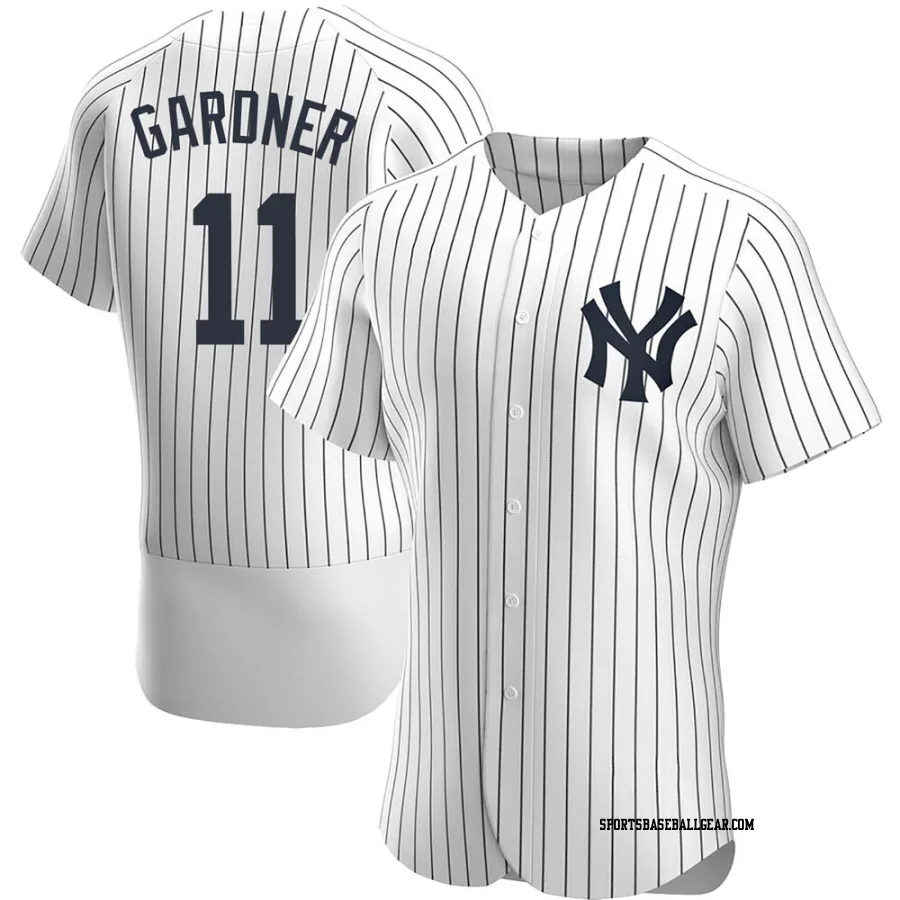 Brett Gardner Men's New York Yankees White Authentic Home Jersey