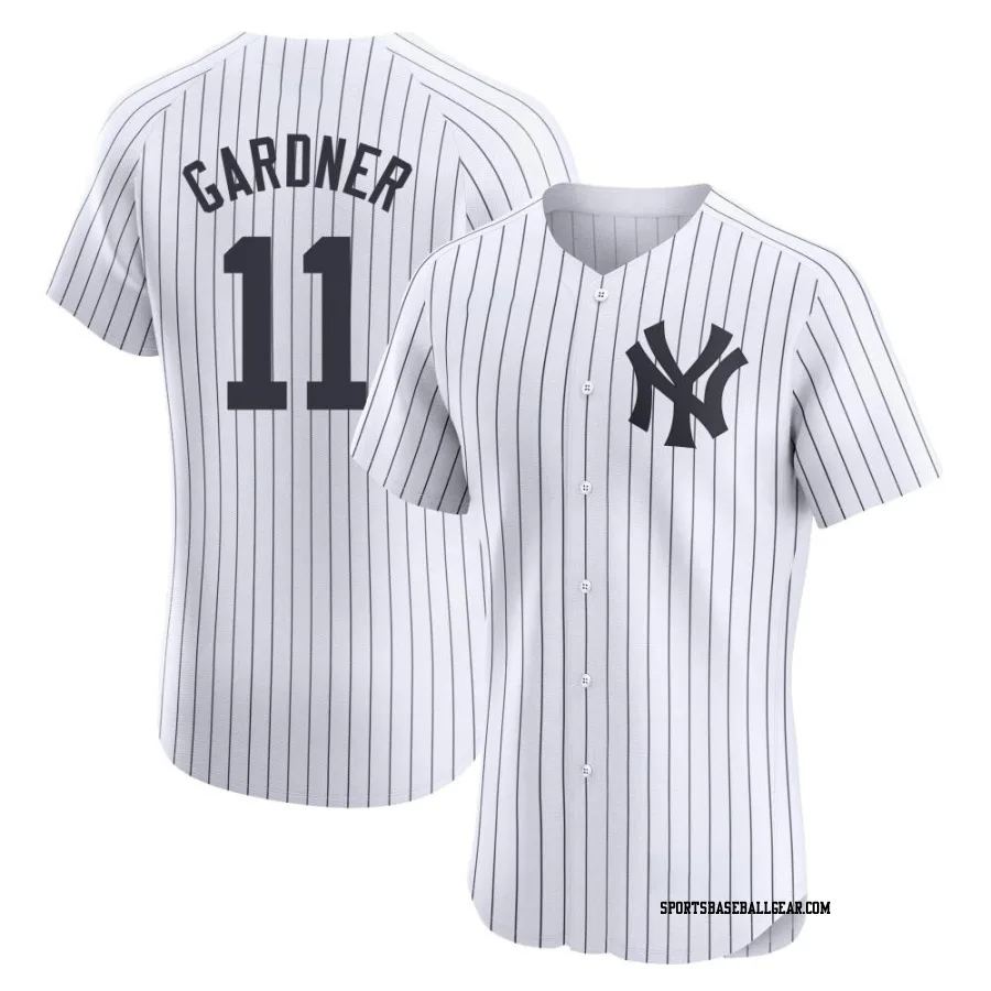 Brett Gardner Men's New York Yankees White Elite Home Jersey