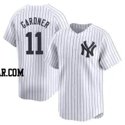 Brett Gardner Men's New York Yankees White Limited Yankee Home Jersey