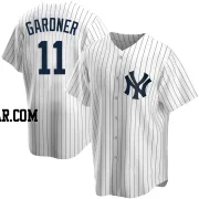 Brett Gardner Men's New York Yankees White Replica Home Jersey