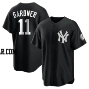 Brett Gardner Youth New York Yankees Black/White Replica Jersey