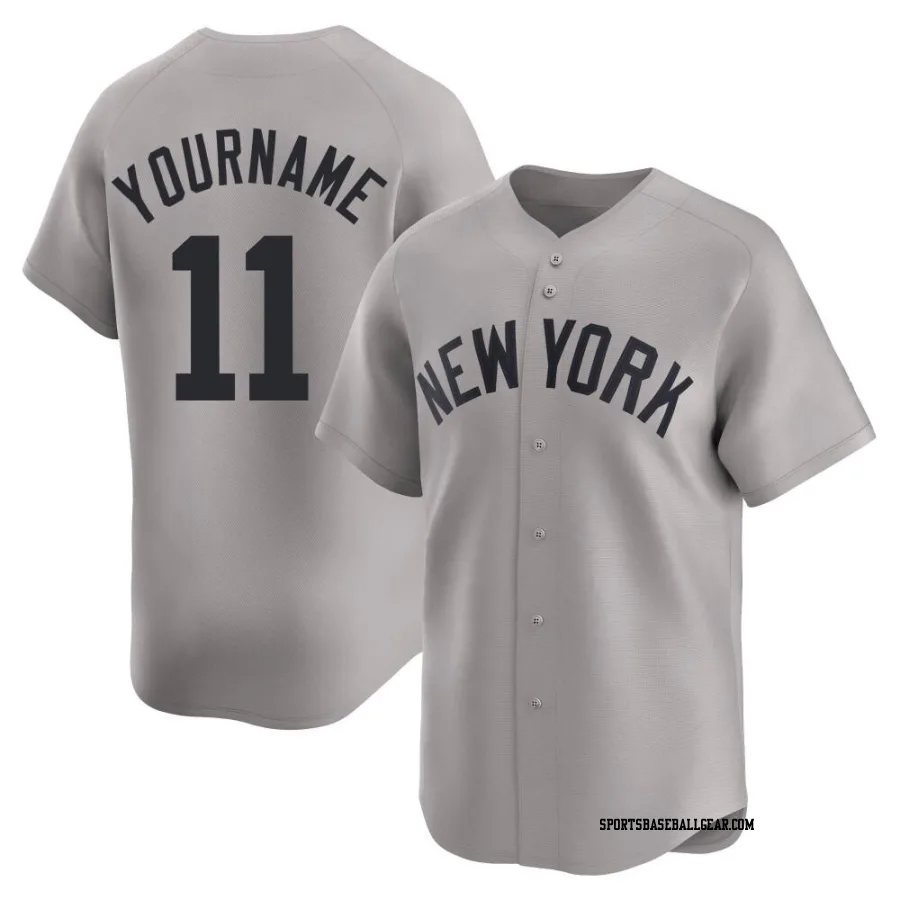 Brett Gardner Youth New York Yankees Gray Limited Away Jersey