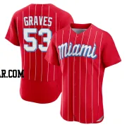 Brett Graves Men's Miami Marlins Red Authentic 2021 City Connect Jersey