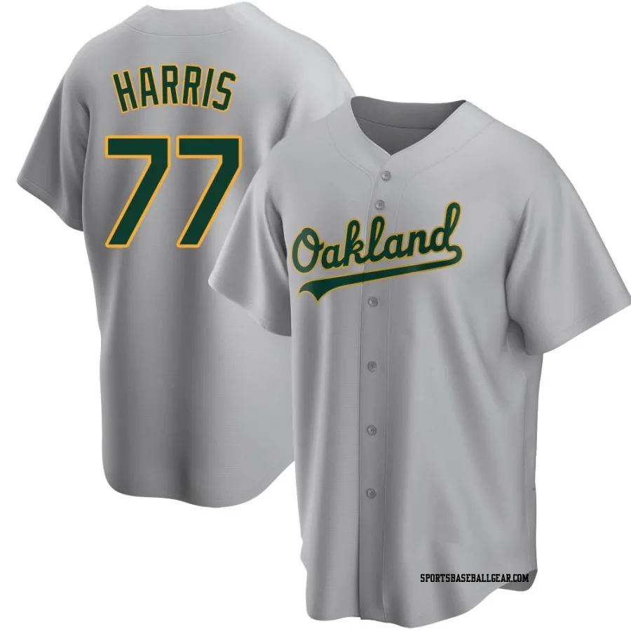 Brett Harris Men's Oakland Athletics Gray Replica Road Jersey