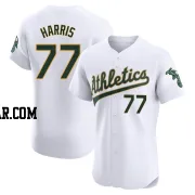 Brett Harris Men's Oakland Athletics White Elite Home Jersey