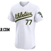 Brett Harris Men's Oakland Athletics White Elite Home Jersey