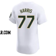 Brett Harris Men's Oakland Athletics White Elite Home Jersey