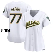 Brett Harris Women's Oakland Athletics White Limited Home Jersey