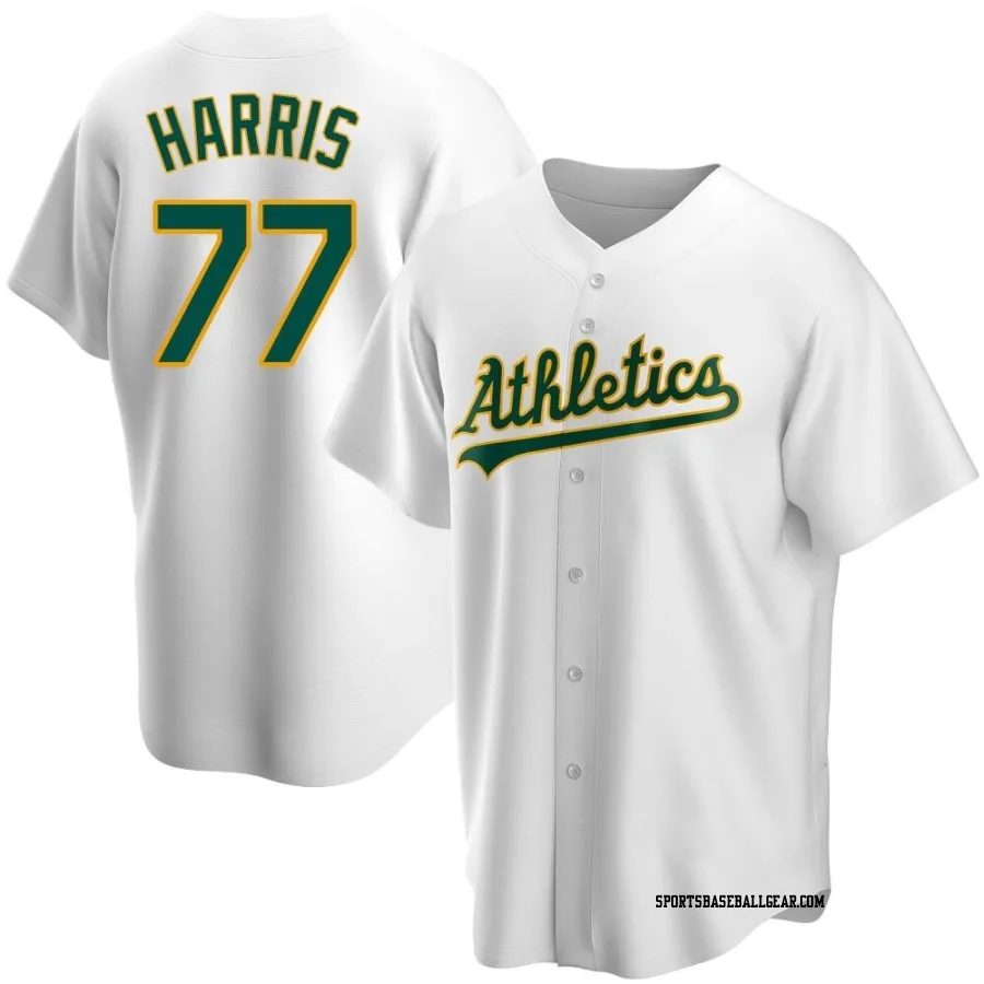 Brett Harris Youth Oakland Athletics White Replica Home Jersey