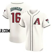 Brett Johnson Men's Arizona Diamondbacks Cream Elite Home Jersey