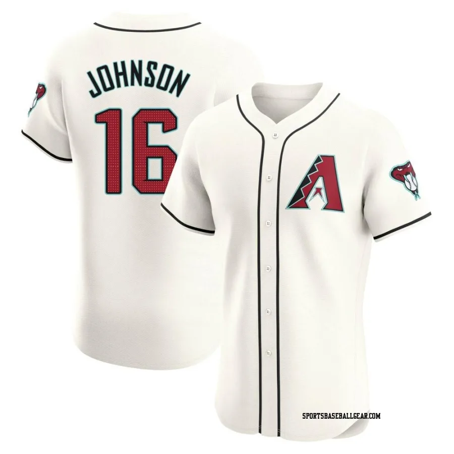 Brett Johnson Men's Arizona Diamondbacks Cream Elite Home Jersey