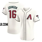 Brett Johnson Men's Arizona Diamondbacks Cream Elite Home Patch Jersey