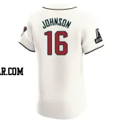 Brett Johnson Men's Arizona Diamondbacks Cream Elite Home Patch Jersey