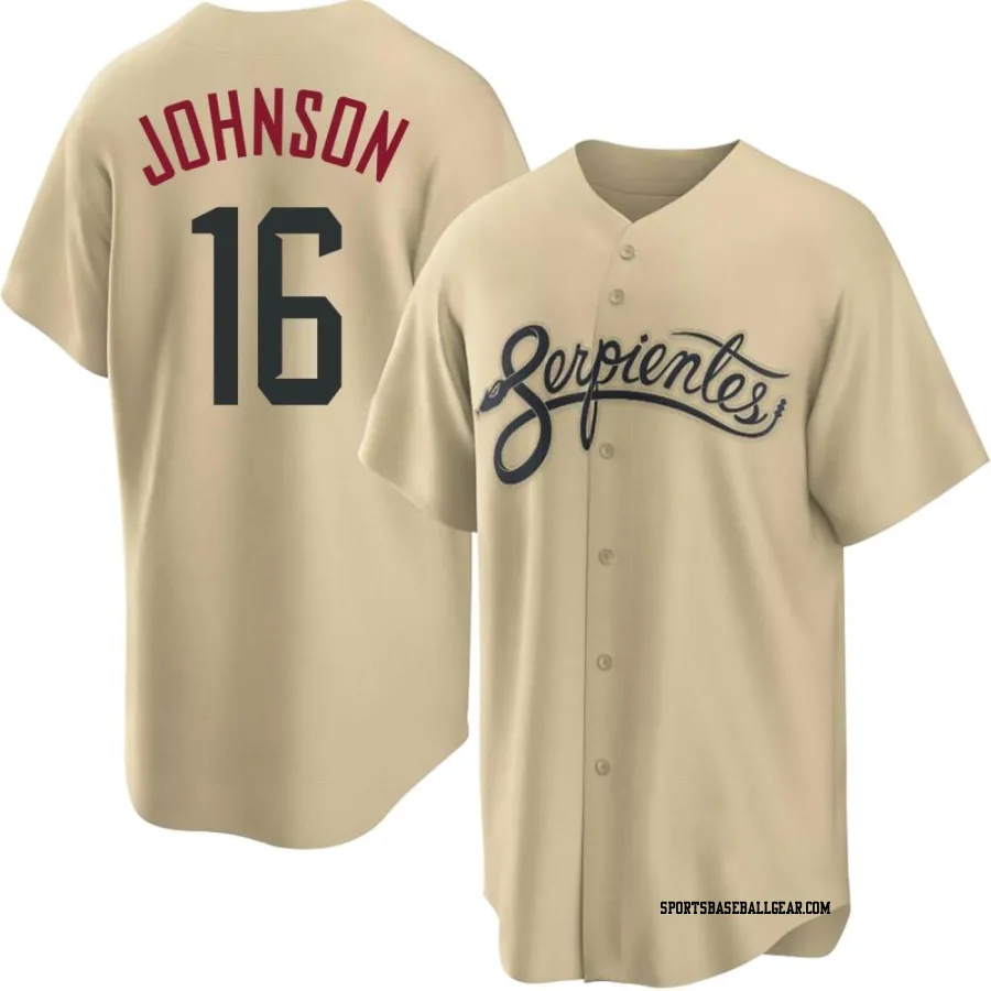 Brett Johnson Men's Arizona Diamondbacks Gold Replica 2021 City Connect Cool Base Jersey