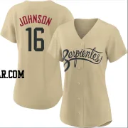 Brett Johnson Women's Arizona Diamondbacks Gold Authentic 2021 City Connect Cool Base Jersey