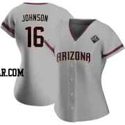 Brett Johnson Women's Arizona Diamondbacks Gray Authentic Road 2023 World Series Jersey