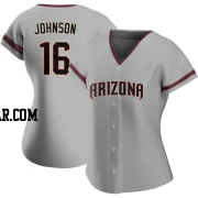 Brett Johnson Women's Arizona Diamondbacks Gray Replica Road Jersey