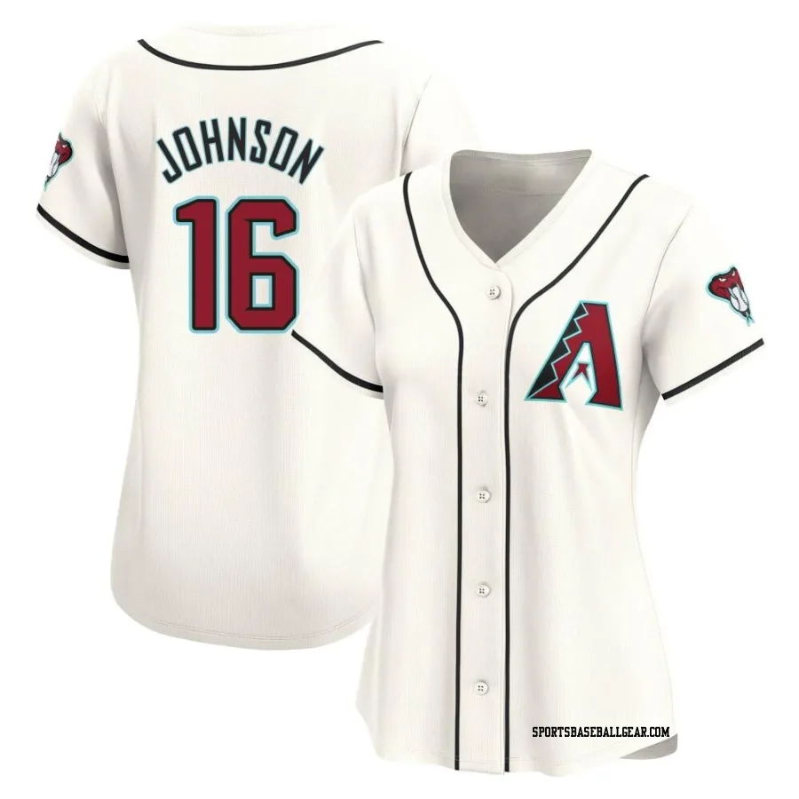 Brett Johnson Women's Arizona Diamondbacks White Limited Home Jersey