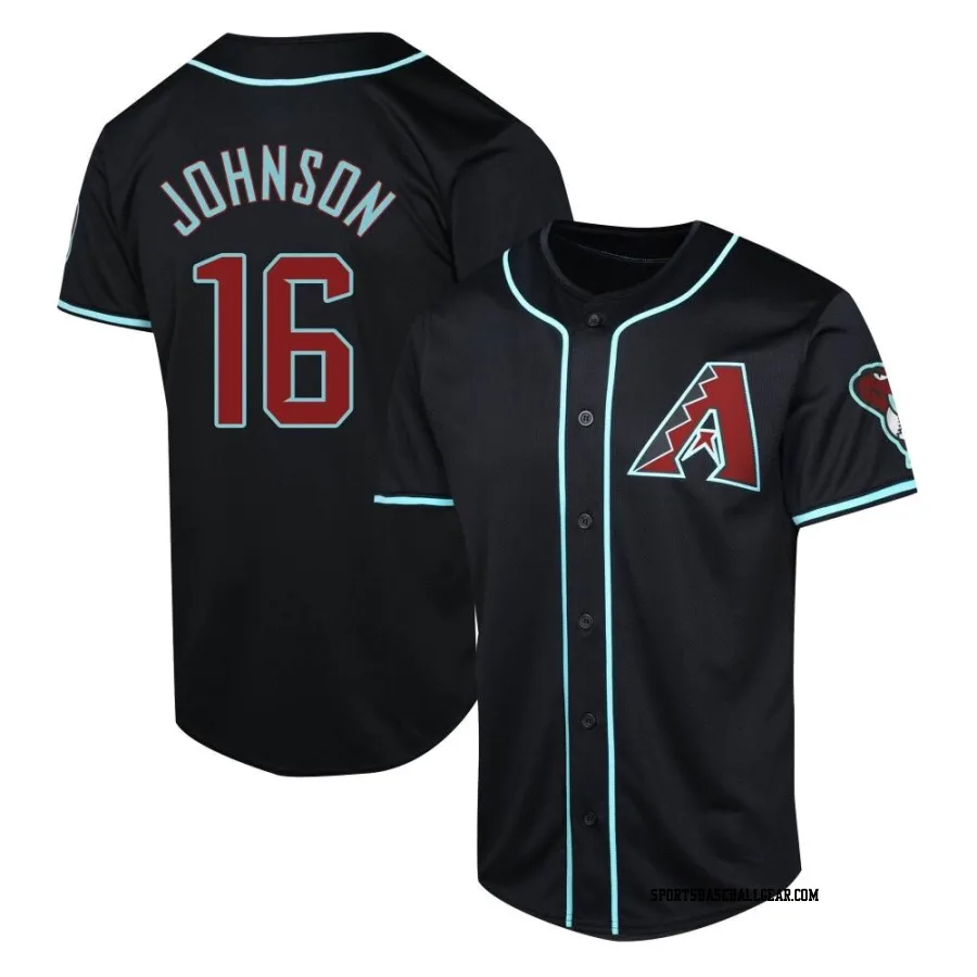 Brett Johnson Youth Arizona Diamondbacks Black Limited Alternate Jersey