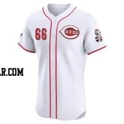 Brett Kennedy Men's Cincinnati Reds White Elite Home Patch Jersey