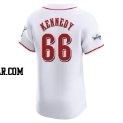 Brett Kennedy Men's Cincinnati Reds White Elite Home Patch Jersey