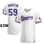 Brett Martin Men's Texas Rangers White Authentic Home Jersey