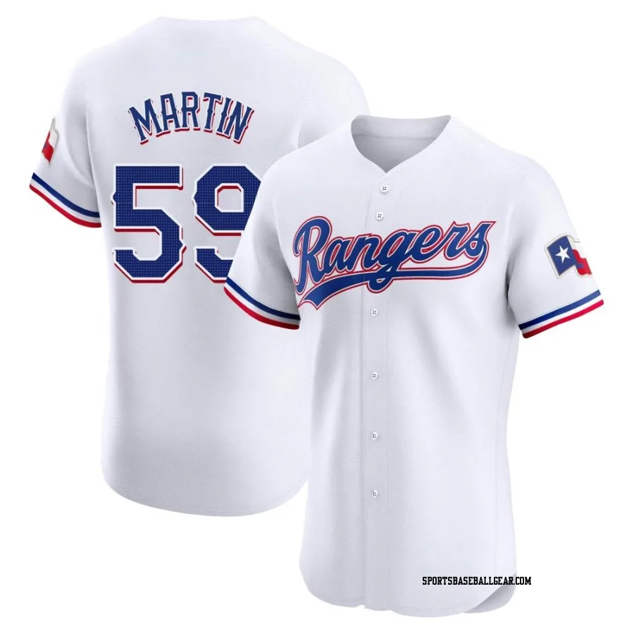 Brett Martin Men's Texas Rangers White Elite Home Jersey