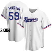 Brett Martin Men's Texas Rangers White Replica Home 2023 World Series Champions Jersey