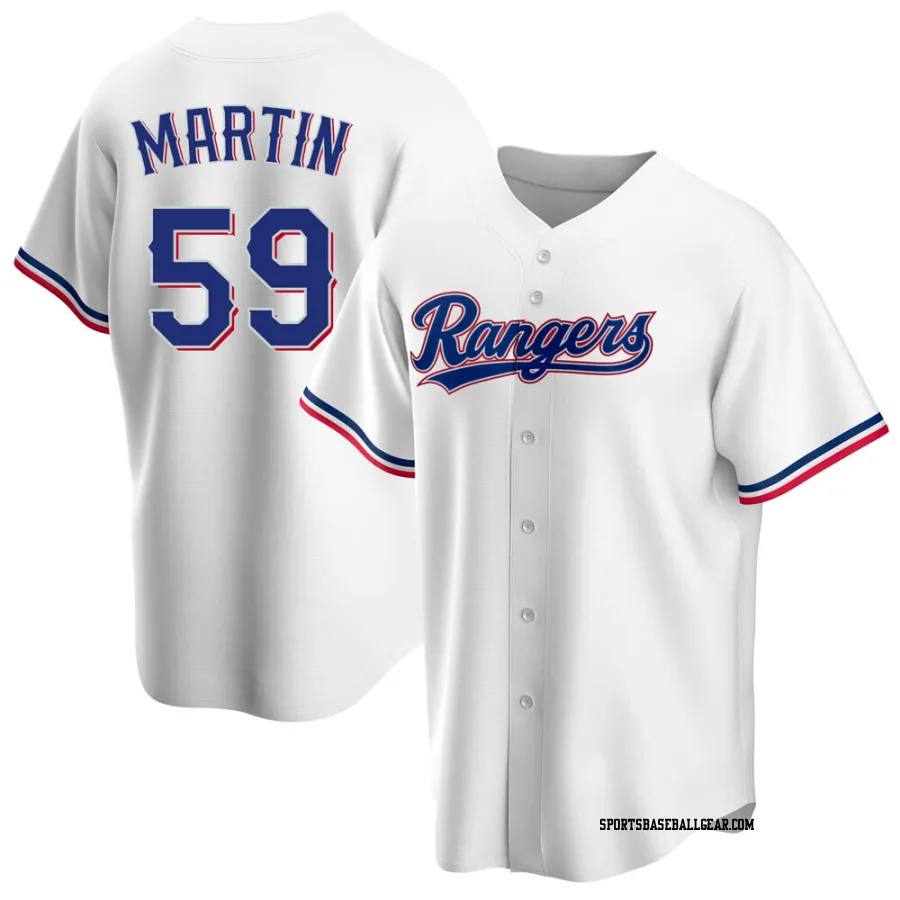 Brett Martin Men's Texas Rangers White Replica Home Jersey