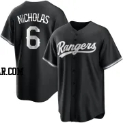 Brett Nicholas Men's Texas Rangers Black/White Replica Jersey