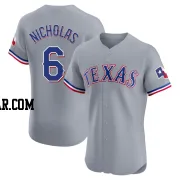 Brett Nicholas Men's Texas Rangers Gray Elite Road Jersey