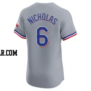 Brett Nicholas Men's Texas Rangers Gray Elite Road Jersey