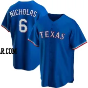 Brett Nicholas Men's Texas Rangers Royal Replica Alternate Jersey