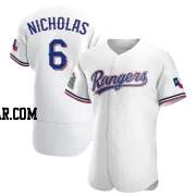 Brett Nicholas Men's Texas Rangers White Authentic Home Jersey