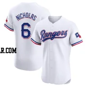 Brett Nicholas Men's Texas Rangers White Elite Home Jersey