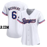 Brett Nicholas Women's Texas Rangers Gold Limited White 2024 Collection Jersey