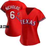 Brett Nicholas Women's Texas Rangers Red Authentic Alternate 2023 World Series Champions Jersey