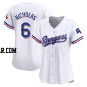 Brett Nicholas Women's Texas Rangers White Limited Home Jersey