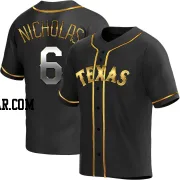 Brett Nicholas Youth Texas Rangers Black Golden Replica Alternate Jersey