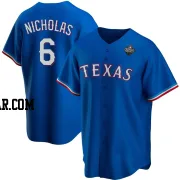 Brett Nicholas Youth Texas Rangers Royal Replica Alternate 2023 World Series Jersey