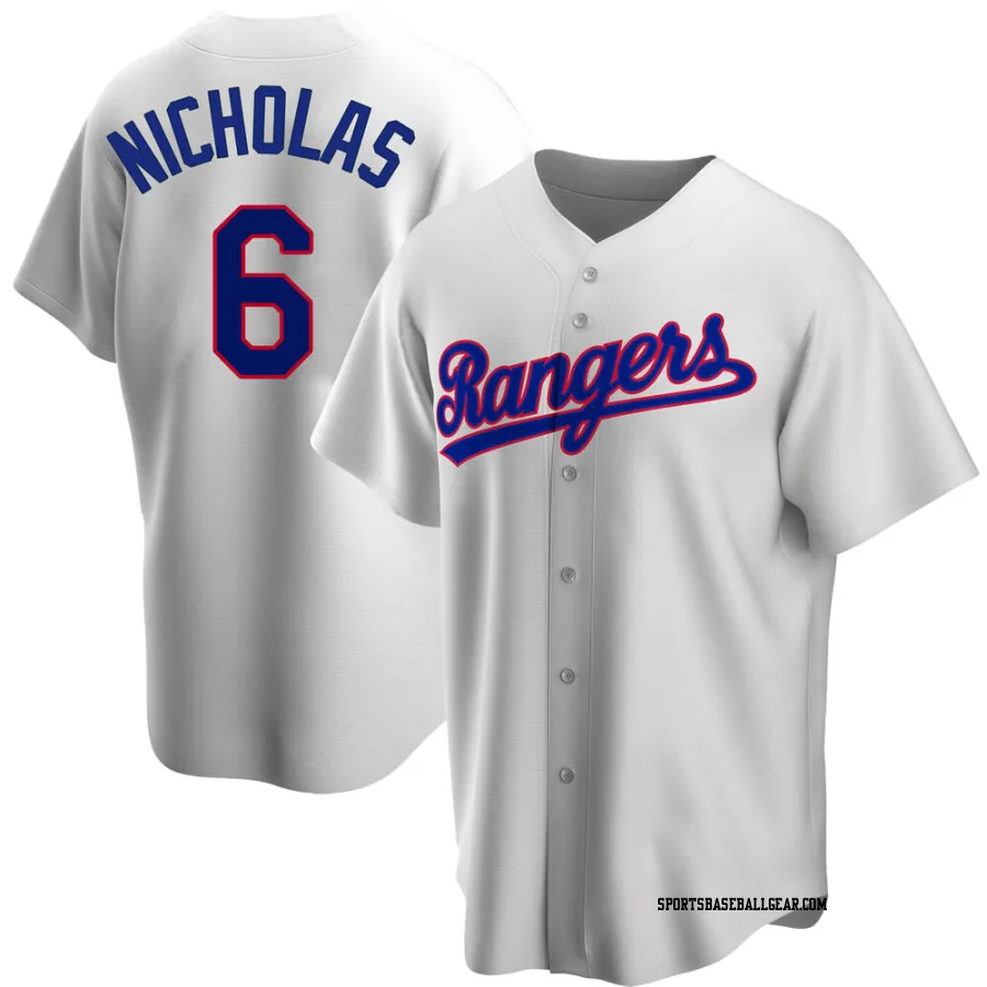 Brett Nicholas Youth Texas Rangers White Replica Home Cooperstown Collection Jersey