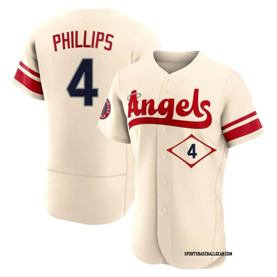 Brett Phillips Men's Los Angeles Angels Cream Authentic 2022 City Connect Jersey