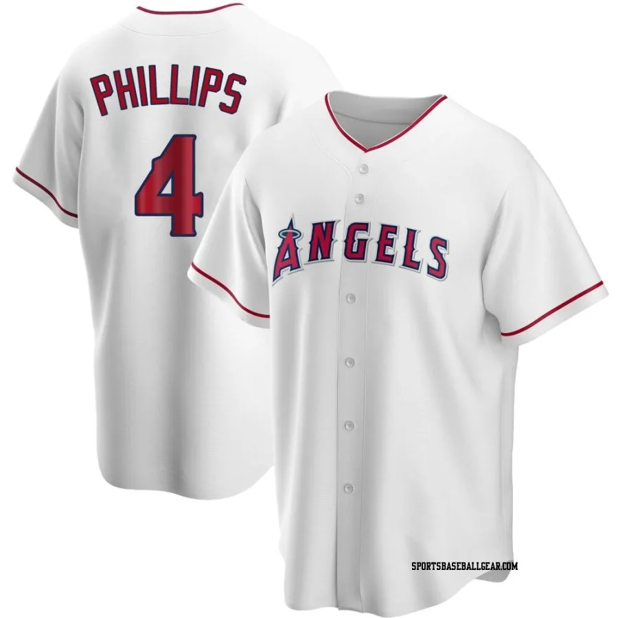 Brett Phillips Men's Los Angeles Angels White Replica Home Jersey