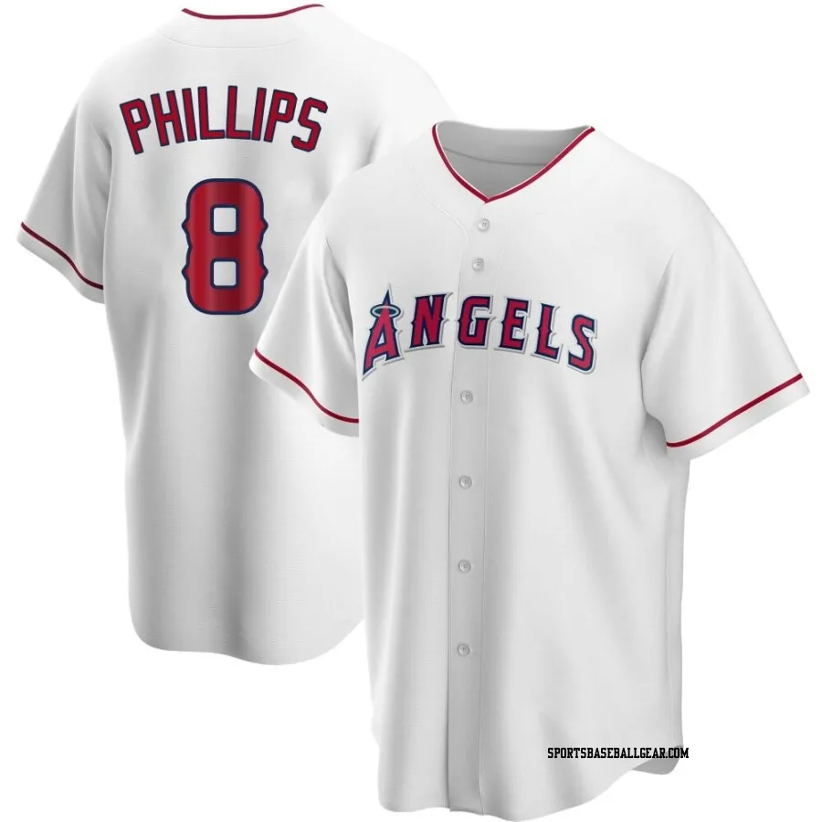 Brett Phillips Men's Los Angeles Angels White Replica Home Jersey